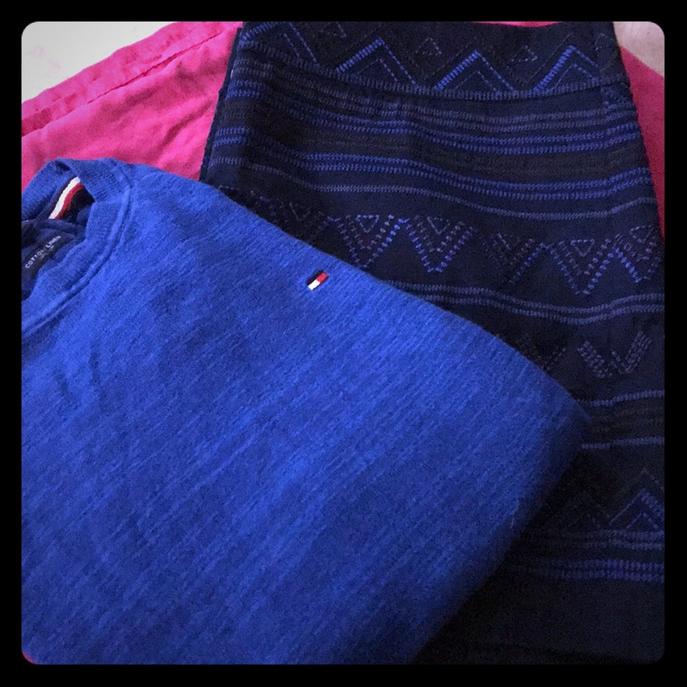 Embroidered Shorts New Blue Print